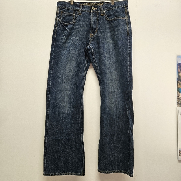 American Eagle Jeans Original Boot Mens Size 32/30 Medium Wash Chores - Picture 1 of 12